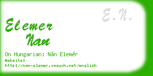 elemer nan business card