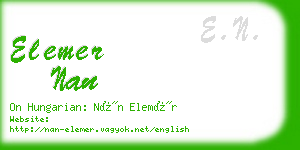 elemer nan business card